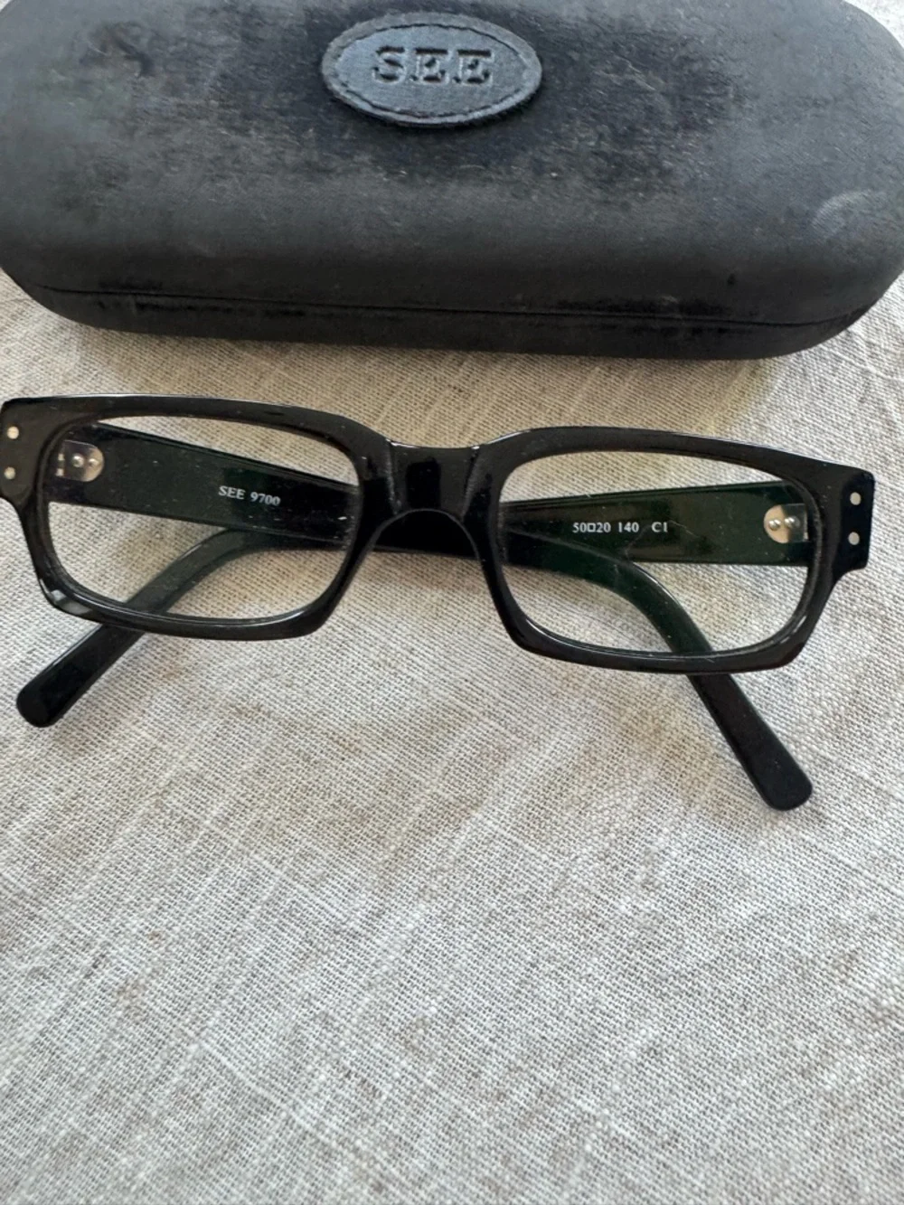 SEE Black Rectangular Women’s Eyeglass Frames